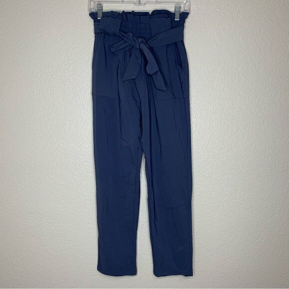 Grace Karin Women's Cropped Paper Bag Waist Pants - Picture 2 of 12